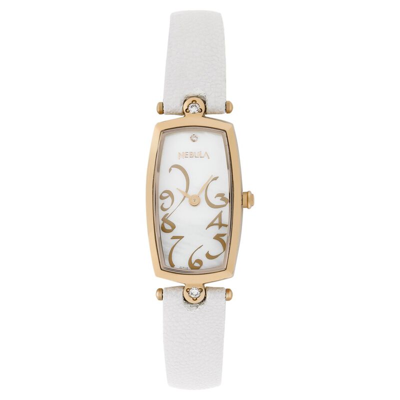 Titan Nebula Calligraphy Quartz Analog 18 Karat Solid Gold Watch for Women - image number 0