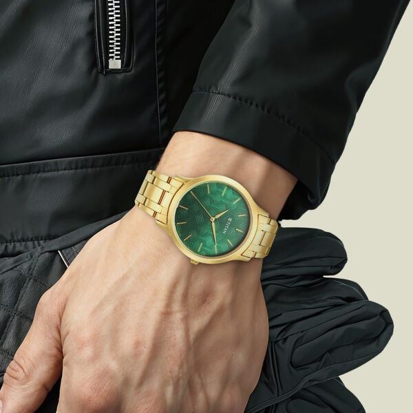 Titan Karishma Radiance Green Dial Analog Stainless Steel Strap watch for Men - image number 6
