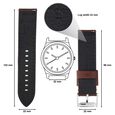 22 mm Brown Genuine Leather Straps for Men - image number 1