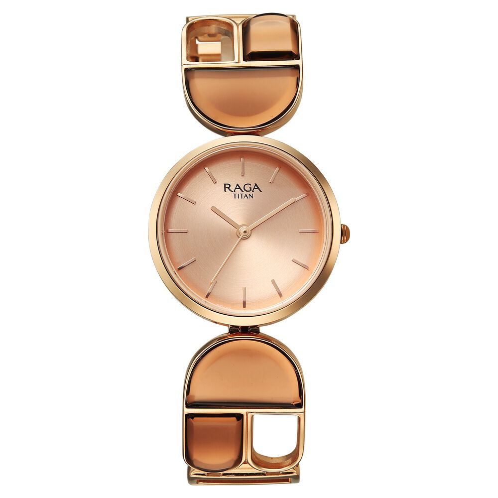 Titan Raga Afterglow Quartz Analog Rose Gold Dial Rose Gold Metal Strap Watch For Women-image-26