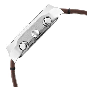 Fastrack Fleek Quartz Multifunction Grey Dial Leather Strap Watch For Guys
