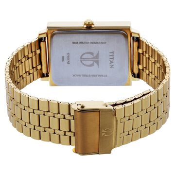 Titan Quartz Analog with Date Black Dial Stainless Steel Strap Watch for Men