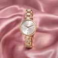 Vyb Manifester By Fastrack Quartz Analog Silver Dial Rose Gold Metal Strap Watch For Girls - image number 0
