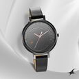 Fastrack Style Up Silver Dial Leather Strap Watch for Girls