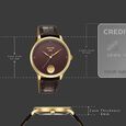 Sonata Gold Quartz Analog Regal Maroon With Gold Coin Dial Brown Leather Strap Watch For Men - image number 3