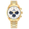 Tommy Hilfiger Quartz Chronograph Off White Dial Golden Stainless Steel Strap Watch For Men - image number 0