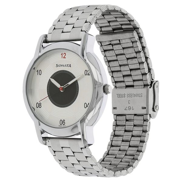 Sonata Quartz Analog Blue Dial Stainless Steel Strap Watch for Men - image number 1