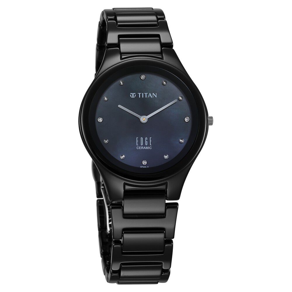 Titan black ceramic watches for ladies hot sale