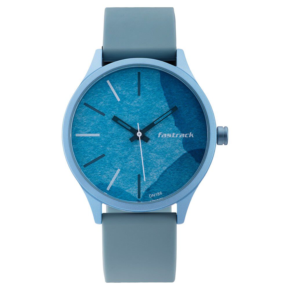 Fastrack Topicals Quartz Analog Blue Dial Silicone Strap Unisex Watch