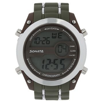 SF Digital Dial Green Plastic Strap Watch for Men