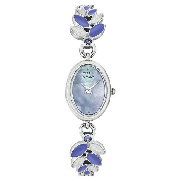 Titan Raga Mother of Pearl Dial Women Watch With Metal Strap - image number 0