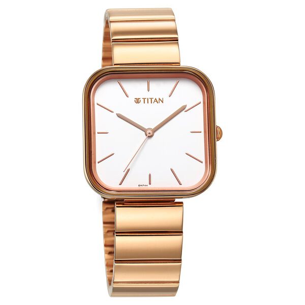 Titan Purple Stackables Quartz Analog White Dial Stainless Steel Strap Watch for Women - image number 4