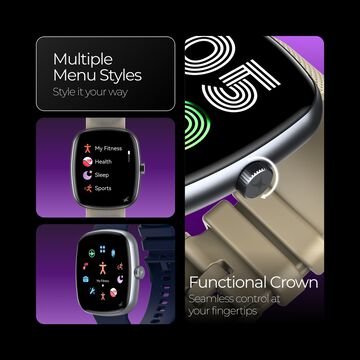 Fastrack Jupiter S3 Smartwatch with 1.83" TFT 2.5D Display, Push Button & Rotary Crown, 24/7 Health Suite