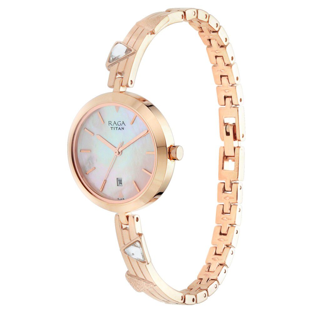 Buy Online Titan Raga Viva Mother of Pearl Dial Women Watch With