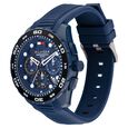 Tommy Hilfiger Quartz Chronograph Blue Dial Blue Silicone Strap Watch For Men - image number 1