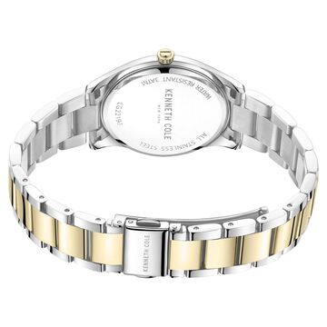 Kenneth Cole Quartz Analog Black Round Dial Silver Stainless Steel Strap Watch For Women