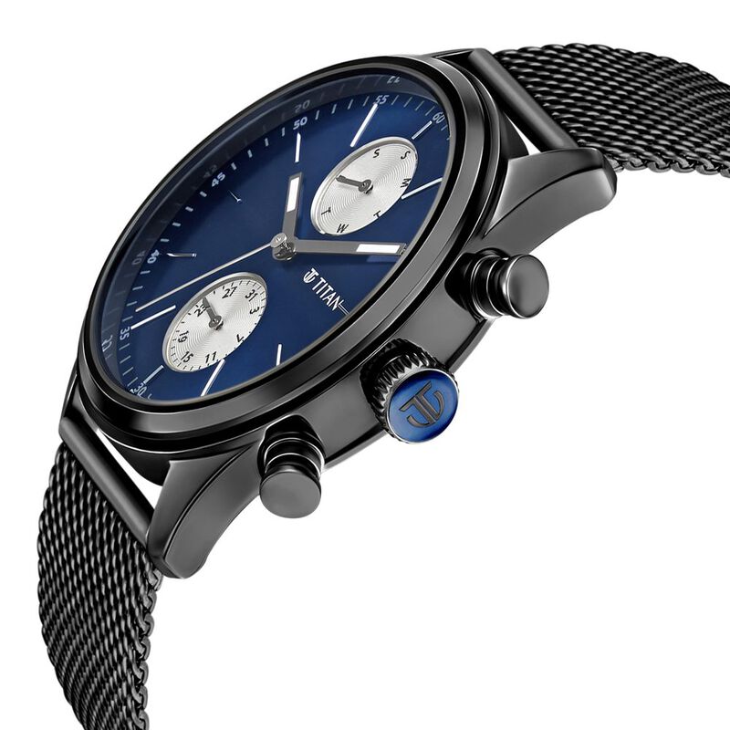 Titan Elmnt Black Dial Analog Stainless Steel Strap Watch for Men - image number 2