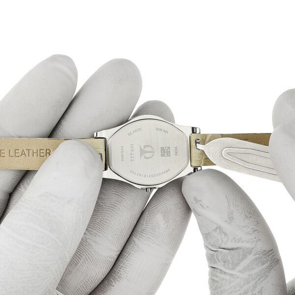 10 mm Off White Genuine Leather Strap for Women - image number 6