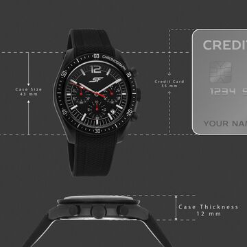SF Genesis Bold Chronograph Watch for Men with Black Strap