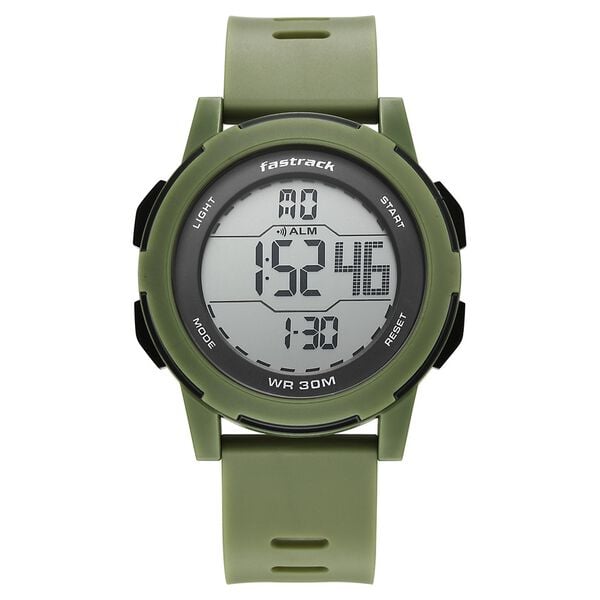 Fastrack Streetstyle Digital Dial Green Polyether Strap Watch For Unisex - image number 0