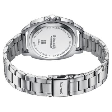 Sonata Festive Quartz Multifunction Silver Dial Silver Metal Strap Watch For Women