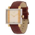 Xylys Swiss Analog Brown Leather Strap and Champagne Dial Watch For Men - image number 1