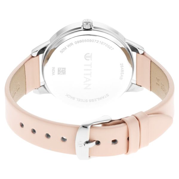Titan Women's Precision Simplicity Watch: Silver Gradient Dial with Metal Strap - image number 4
