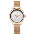 Fastrack Stunners Quartz Analog Green Dial Rose Gold Stainless Steel Strap Watch For Girls