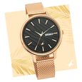 Fastrack Ruffles Quartz Analog with Day and Date Black Dial Stainless Steel Strap Watch for Girls - image number 0