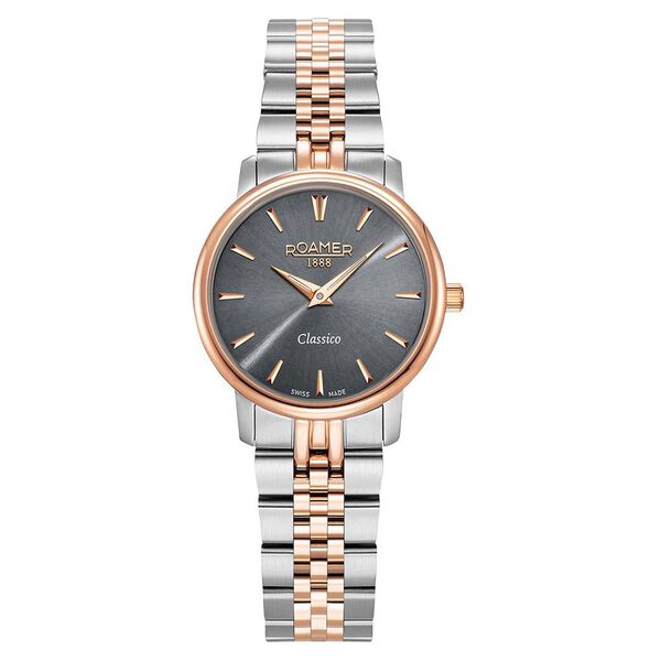 Roamer Classico Ladies Quartz Analog Grey Dial Two Toned Stainless Steel Strap Watch For Women - image number 0