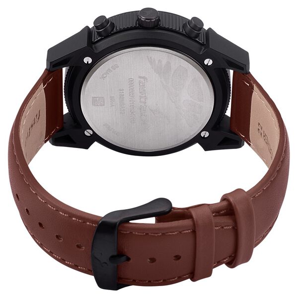 Fastrack Modular Quartz Analog Blue Dial Leather Strap Watch for Guys - image number 4