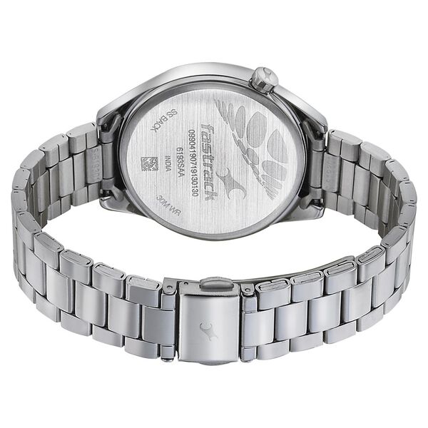 Fastrack Space Rover Quartz Analog Blue Dial Stainless Steel Strap Watch for Girls - image number 4
