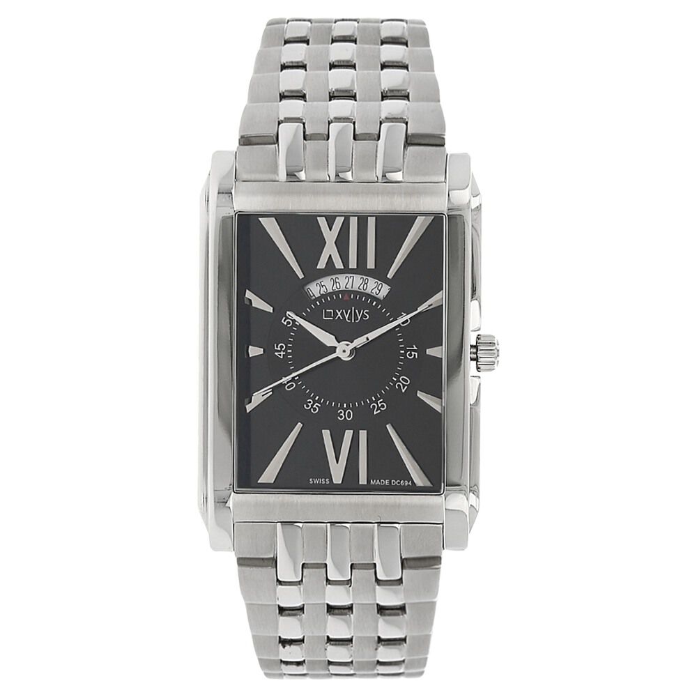 ta Buy Online Xylys Swiss Analog with Date Silver Stainless Steel