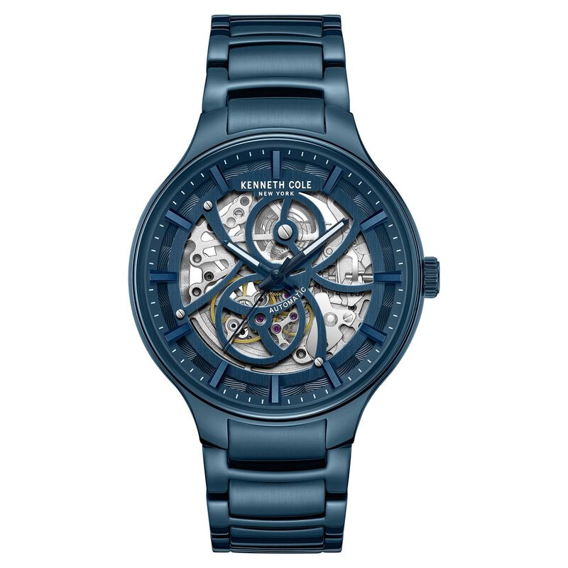 Kenneth Cole Automatic Blue Dial Stainless Steel Strap Watch For Men