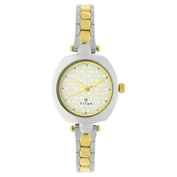Titan Quartz Analog Silver Dial Stainless Steel Strap Watch for Women - image number 0