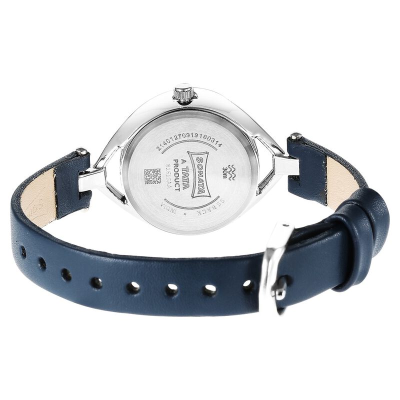 Sonata Alloys Silver Dial Women Watch With Leather Strap - image number 3