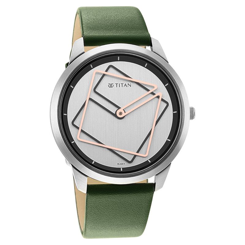 Titan Wrist Watch, Display Type : Analog, Strap Material : Leather