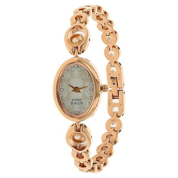 Titan Quartz Analog Silver Dial Metal Strap Watch for Women - image number 1