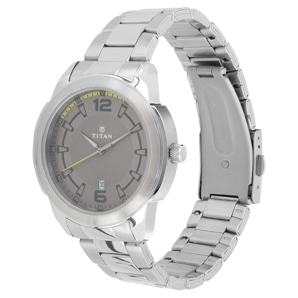 Buy Online Titan Quartz Analog Anthracite Dial Watch for Men 1585sm07 Titan