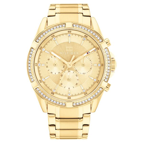 Tommy Hilfiger Quartz Analog Champagne Dial Stainless Steel Strap Watch for Women - image number 0