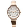 Titan Aura Quartz Analog Rose Gold Dial Stainless Steel Strap Watch for Women