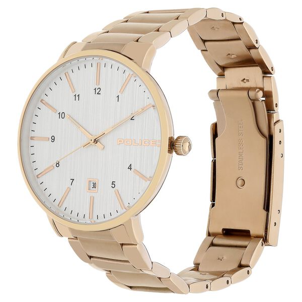 Police Quartz Analog with Date White Dial Stainless Steel Strap Watch for Men - image number 2