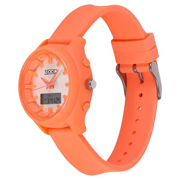 Zoop Ana-Digi Watch with Silver Dial & Orange Strap for Girls Kids, from House of Titan - image number 5