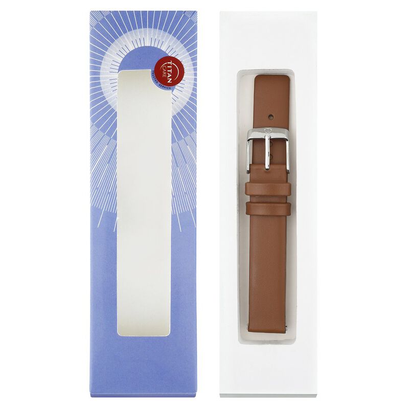 16 mm Brown Genuine Leather Strap for Women - image number 7