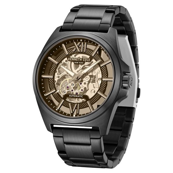 Kenneth Cole Automatic With Self Winding Automatic With Self Winding Black Dial Stainless Steel Strap Watch For Men - image number 1
