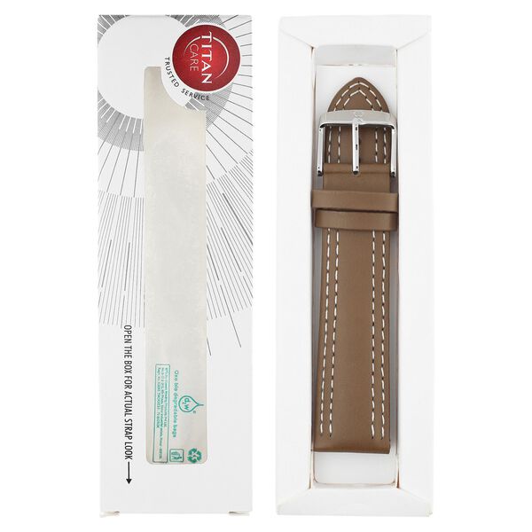 22 mm Brown Genuine Leather Straps for Men - image number 5