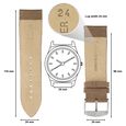 24 mm Brown Genuine Leather Straps for Men - image number 1