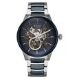 Titan Ceramic Fusion Automatic Black Dial Silver Dual-Toned Stainless Steel Bracelet Watch for Men