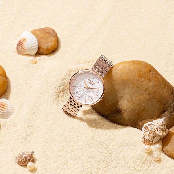 Sonata Poze Quartz Analog White Dial Stainless Steel Strap Watch For Women - image number 0