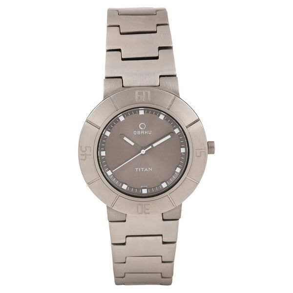 Titan Quartz Analog Grey Dial Titanium Strap Watch for Women - image number 0